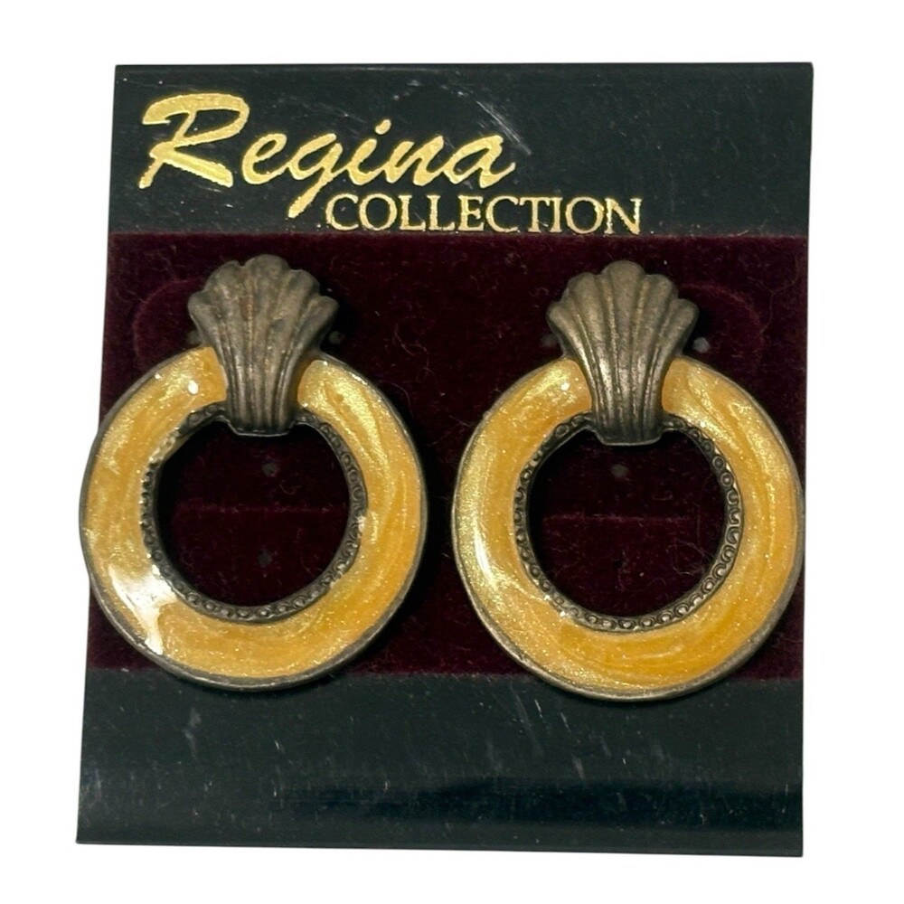 VTG 1980’s Regina Collection Door Knocker Earrings NWT NOS